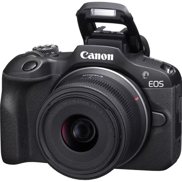 Cámara mirrorless Canon EOS R100 + Objetivo RF-S 18-45mm F4.5-6.3 IS STM + Mochila + Tarjeta SD - Imagen 5