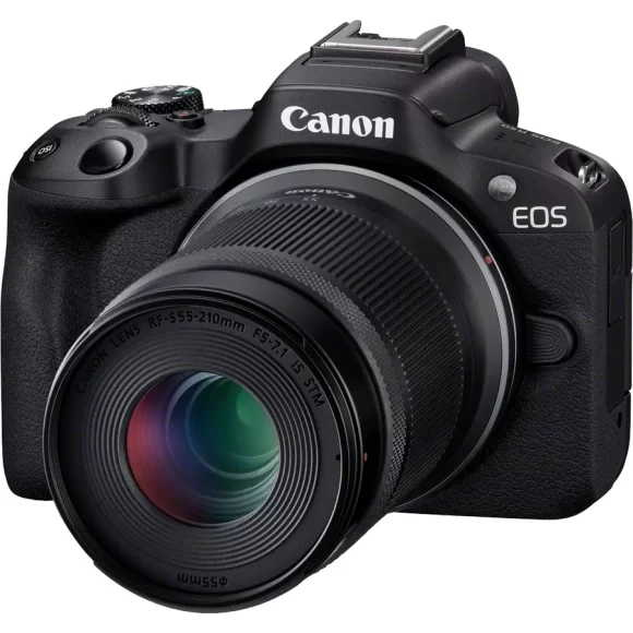 Cámara mirrorless Canon EOS R50 en negro + objetivo RF-S 18-45mm IS STM + objetivo RF-S 55-210mm IS STM - Imagen 6
