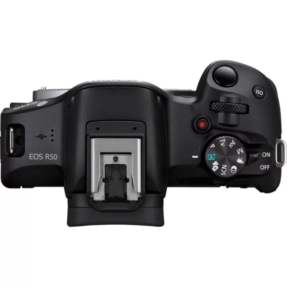 Cámara mirrorless Canon EOS R50 en negro + objetivo RF-S 18-45mm IS STM + objetivo RF-S 55-210mm IS STM - Imagen 4