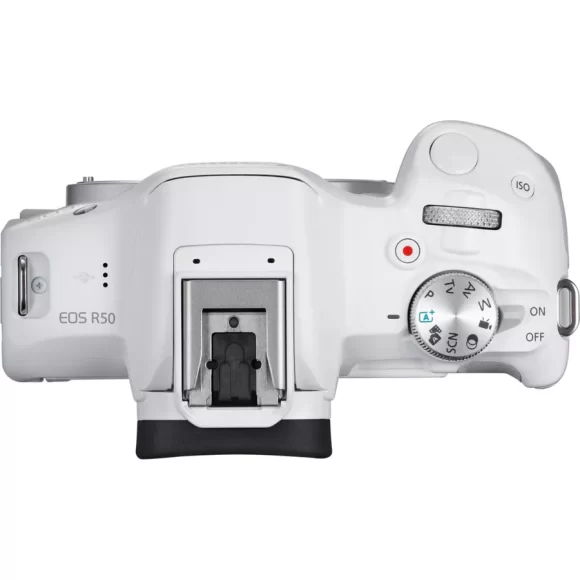 Cámara mirrorless Canon EOS R50 en blanco + objetivo RF-S 18-45mm F4.5-6.3 IS STM - Imagen 5