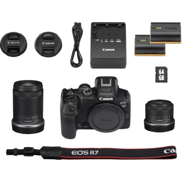 Cámara mirrorless Canon EOS R7 + objetivo RF-S 18-150mm F3.5-6.3 IS STM + objetivo RF-S 10-18mm F4.5-6.3 IS STM - Imagen 3