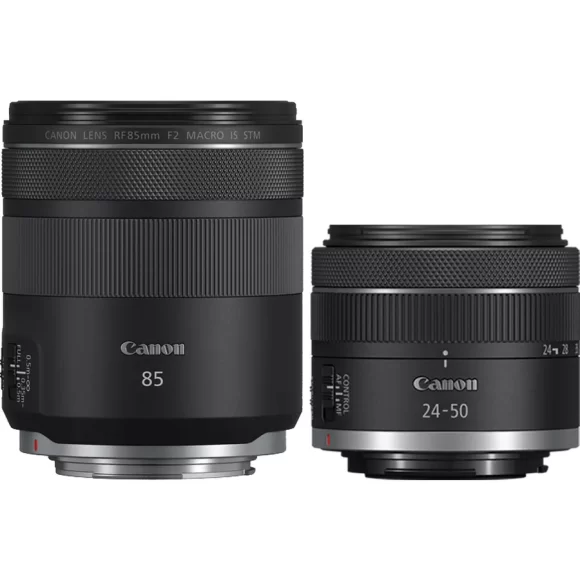 Cámara mirrorless Canon EOS R8 en negro + objetivo RF 85mm Macro IS STM + objetivo RF 24-50mm IS STM - Imagen 5